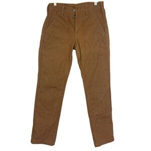 Topo Designs Double Knee Canvas Duck Pants 28 Mens Work Climb Hunt Made in USA